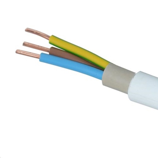 [481006] Asennuskaapeli MMJ 3x2,5S K200 m valkoinen