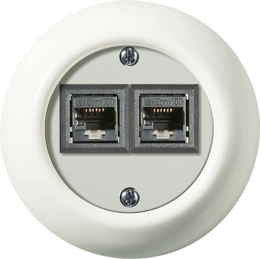 [WDE006961] Datapistorasia Schneider Renova 2XRJ45 Cat 6 valkoinen